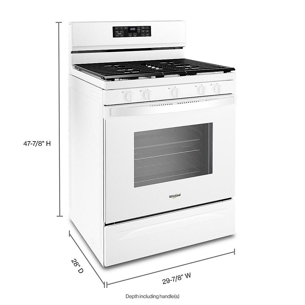 Whirlpool - 5.0 Cu. Ft. Gas Burner Range with Air Fry for Frozen Foods - White_2