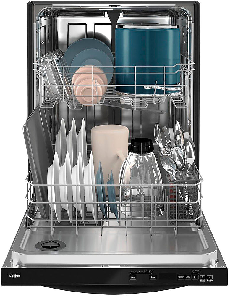 Whirlpool - 24" Top Control Built-In Dishwasher with Stainless Steel Tub, Large Capacity with Tall Top Rack, 50 dBA - Black_4