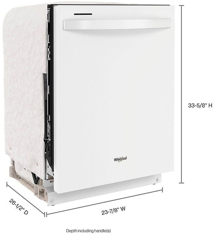 Whirlpool - 24" Top Control Built-In Dishwasher with Stainless Steel Tub, Large Capacity with Tall Top Rack, 50 dBA - White_1