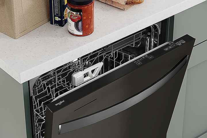 Whirlpool - 24" Top Control Built-In Dishwasher with Stainless Steel Tub, Large Capacity & 3rd Rack, 47 dBA - Black Stainless Steel_2