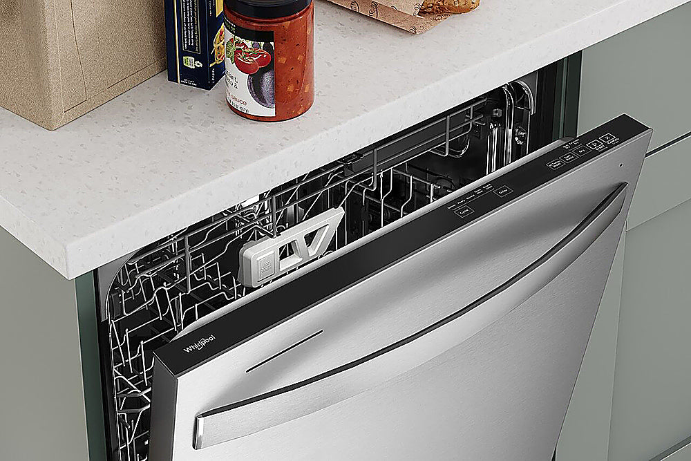 Whirlpool - 24" Top Control Built-In Dishwasher Stainless Steel Tub with 3rd Rack and 47 dBA - Stainless Steel_1