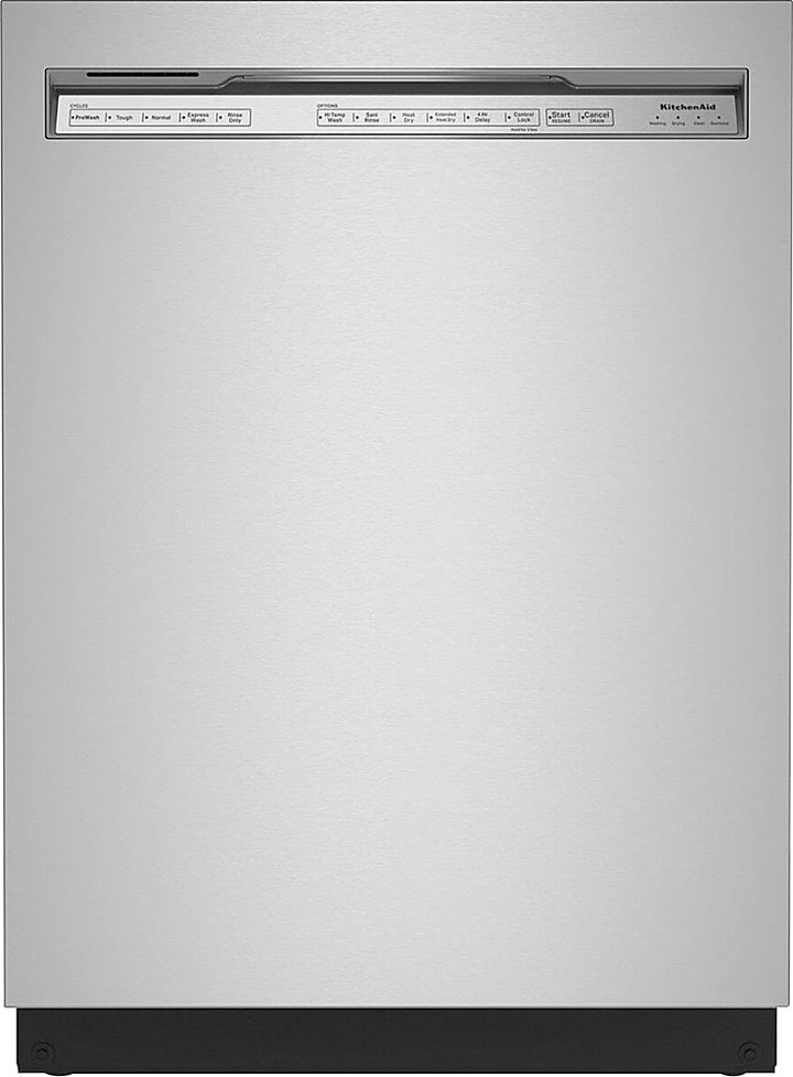 KitchenAid - 24" Front Control Built-In Dishwasher with Stainless Steel Tub, ProWash, 47 dBA - Stainless Steel_0