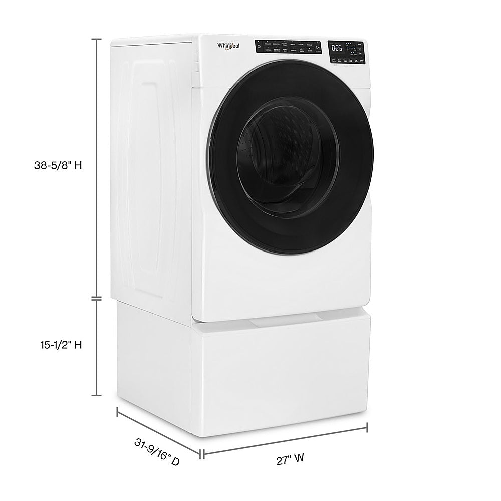 Whirlpool - 4.5 Cu. Ft. High-Efficiency Stackable Front Load Washer with Steam and Tumble Fresh - White_8
