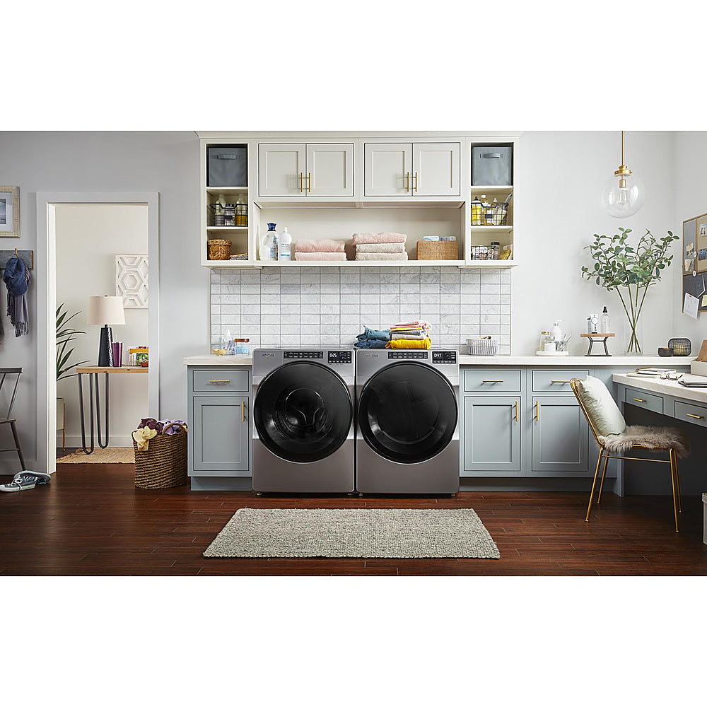 Whirlpool - 4.5 Cu. Ft. High-Efficiency Stackable Front Load Washer with Steam and Tumble Fresh - Chrome Shadow_6