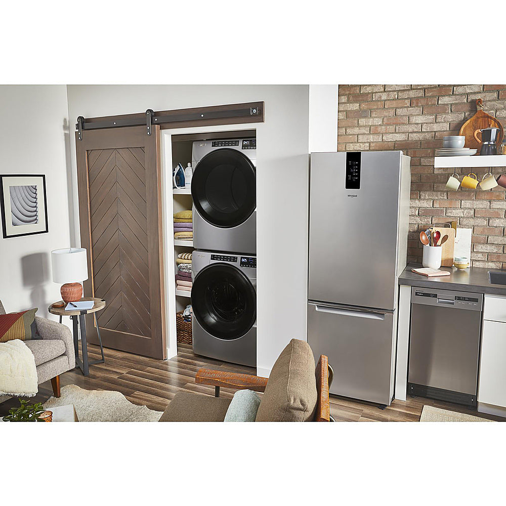 Whirlpool - 4.5 Cu. Ft. High-Efficiency Stackable Front Load Washer with Steam and Tumble Fresh - Chrome Shadow_7