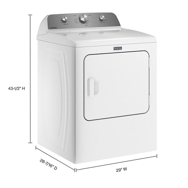 Maytag - 7.0 Cu. Ft. Electric Dryer with Wrinkle Prevent - White_10