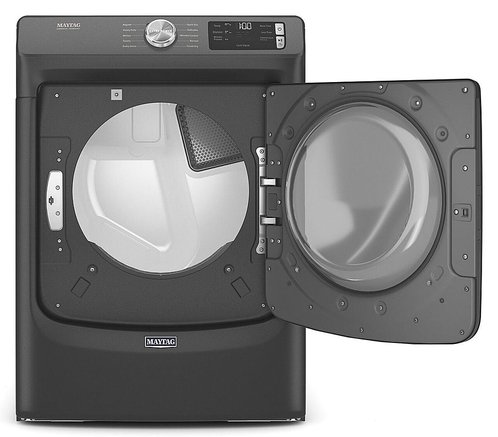 Maytag - 7.3 Cu. Ft. Stackable Electric Dryer with Extra Power Button - Volcano Black_1
