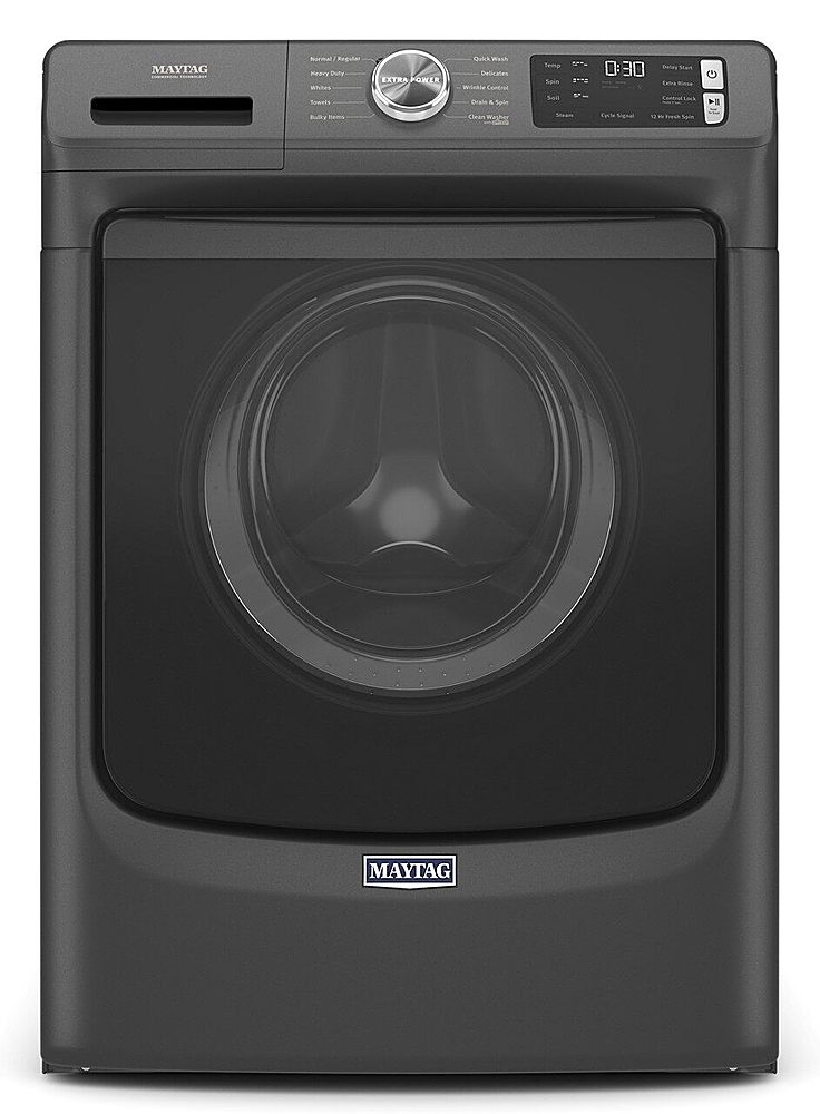 Maytag - 4.5 Cu. Ft. High-Efficiency Stackable Front Load Washer with Steam and Fresh Spin - Volcano Black_0