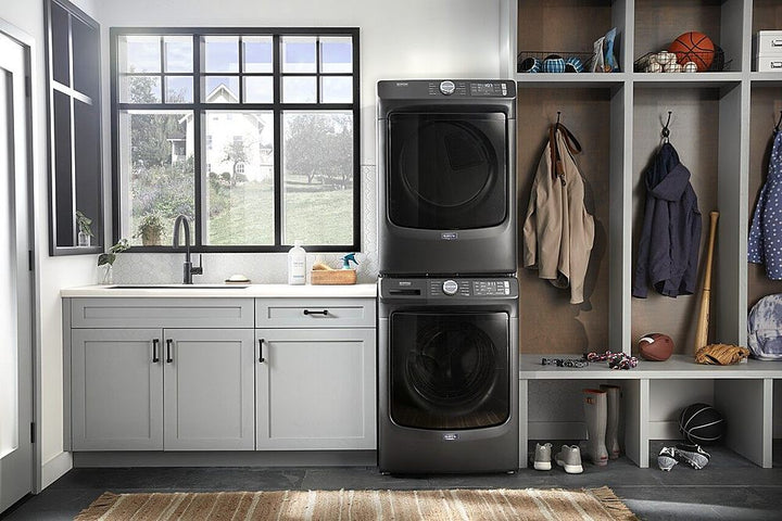 Maytag - 4.5 Cu. Ft. High-Efficiency Stackable Front Load Washer with Steam and Fresh Spin - Volcano Black_8
