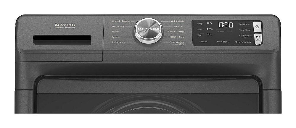 Maytag - 4.5 Cu. Ft. High-Efficiency Stackable Front Load Washer with Steam and Fresh Spin - Volcano Black_11