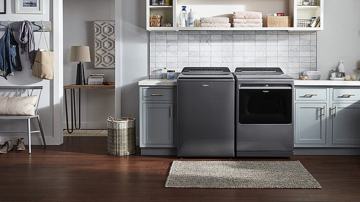 Whirlpool - 7.4 Cu. Ft. Smart Electric Dryer with Steam and Advanced Moisture Sensing - Chrome Shadow_8