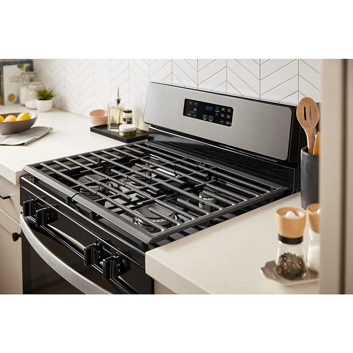 Whirlpool - 5.1 Cu. Ft. Freestanding Gas Range with Broiler Drawer - Stainless Steel_8