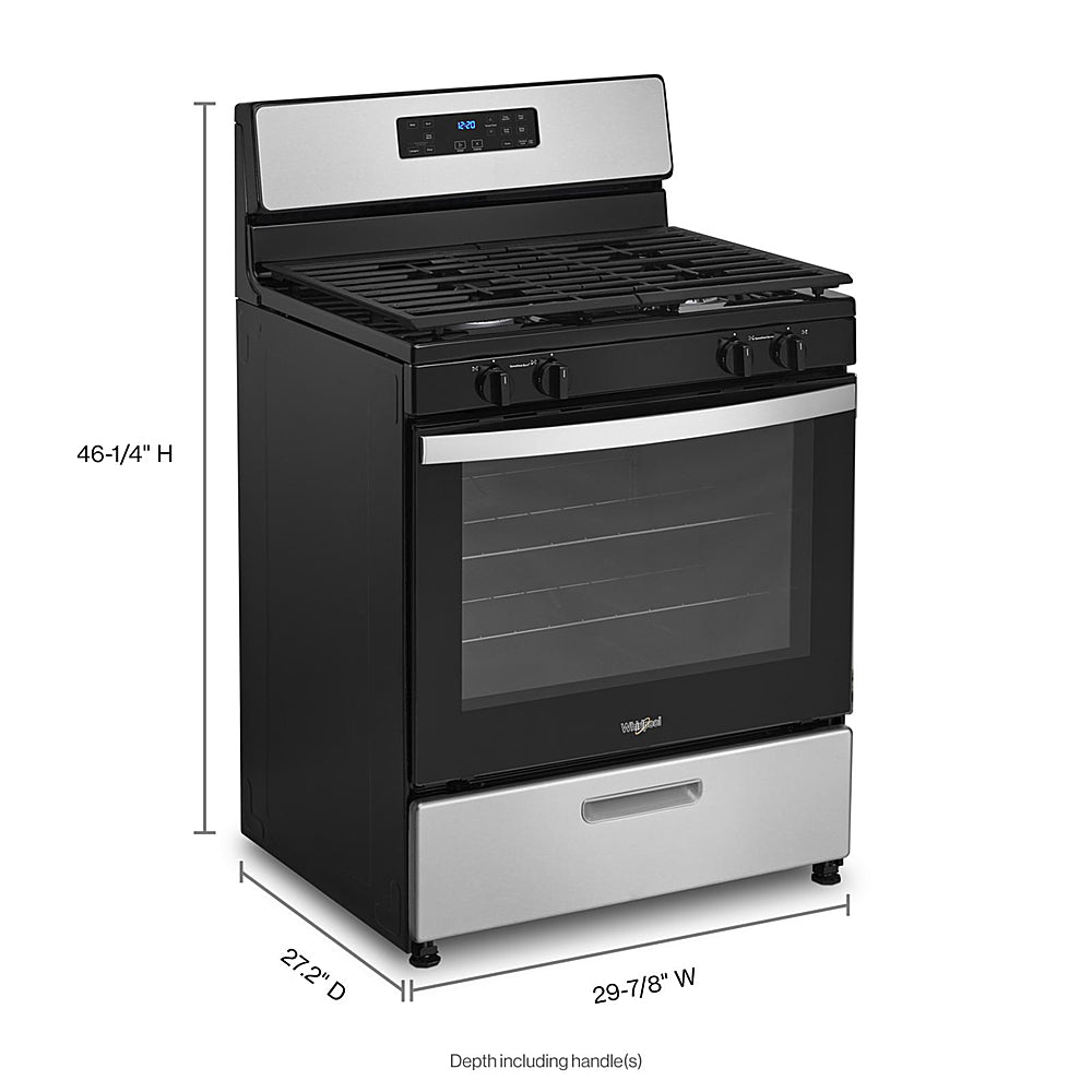 Whirlpool - 5.1 Cu. Ft. Freestanding Gas Range with Broiler Drawer - Stainless Steel_1