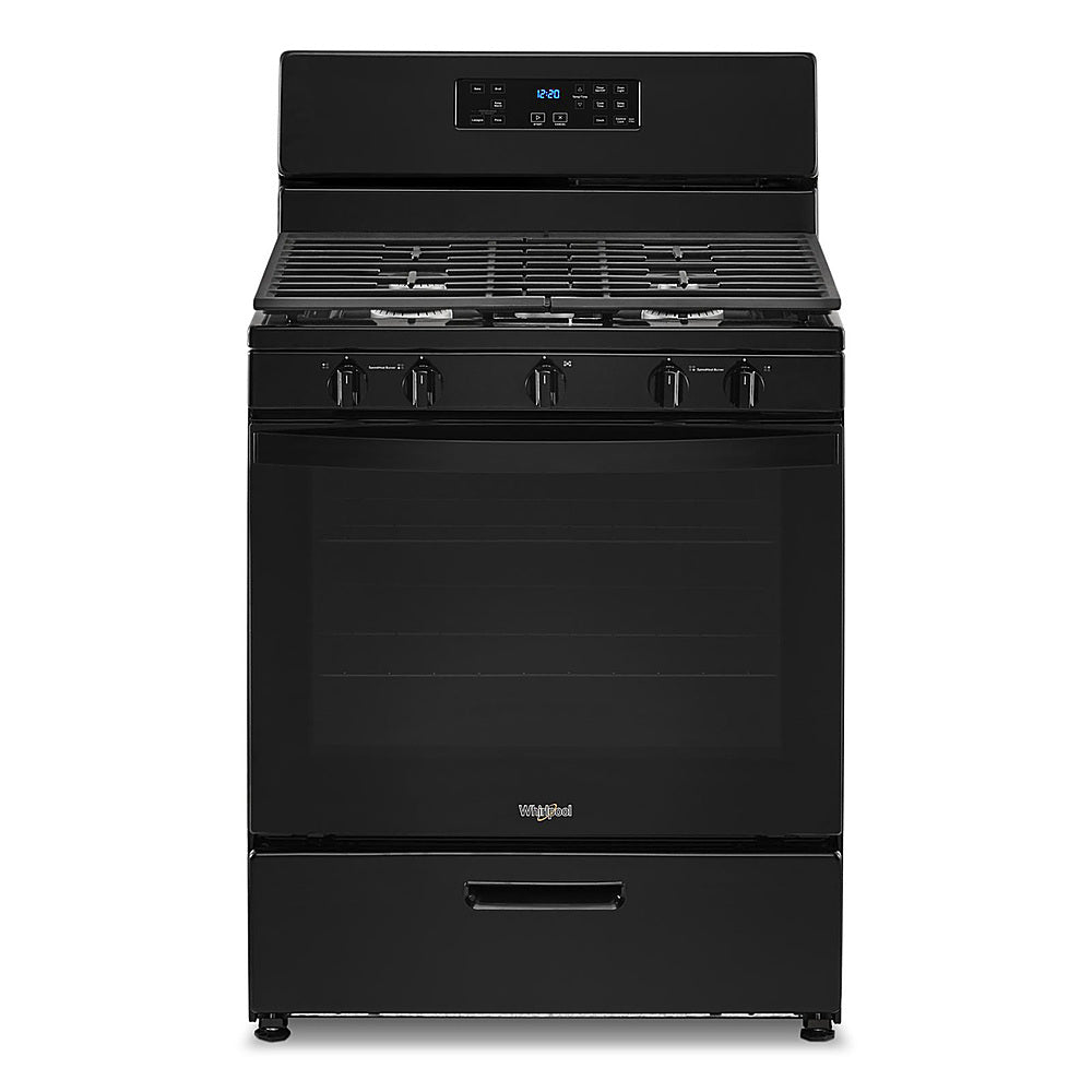 Whirlpool - 5.1 Cu. Ft. Freestanding Gas Range with Edge to Edge Cooktop - Black_0
