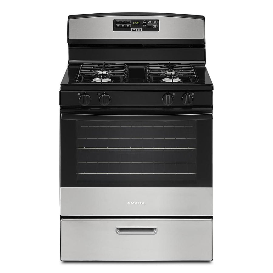Amana - 5.1 Cu. Ft. Freestanding Gas Range with Bake Assist Temps - Stainless Steel_0