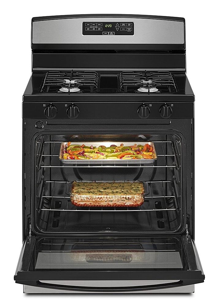 Amana - 5.1 Cu. Ft. Freestanding Gas Range with Bake Assist Temps - Stainless Steel_4