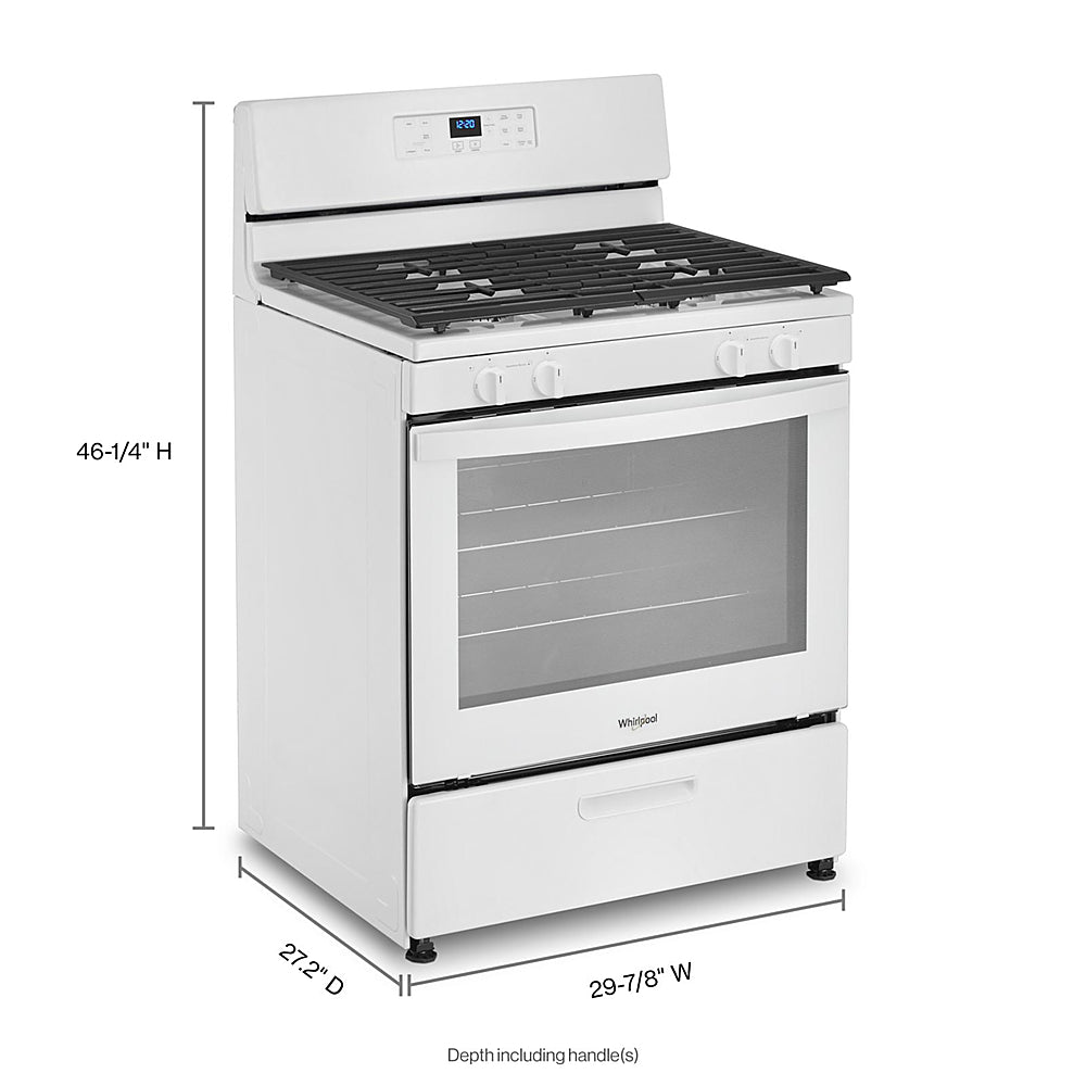 Whirlpool - 5.1 Cu. Ft. Freestanding Gas Range with Broiler Drawer - White_1