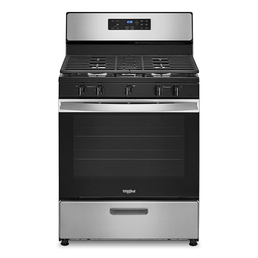 Whirlpool - 5.1 Cu. Ft. Freestanding Gas Range with Edge to Edge Cooktop - Stainless Steel_0