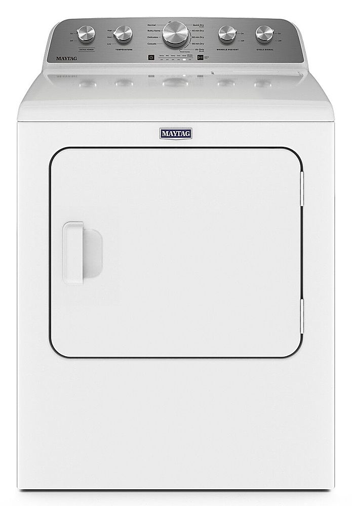 Maytag - 7.0 Cu. Ft. Electric Dryer with Extra Power Button - White_0