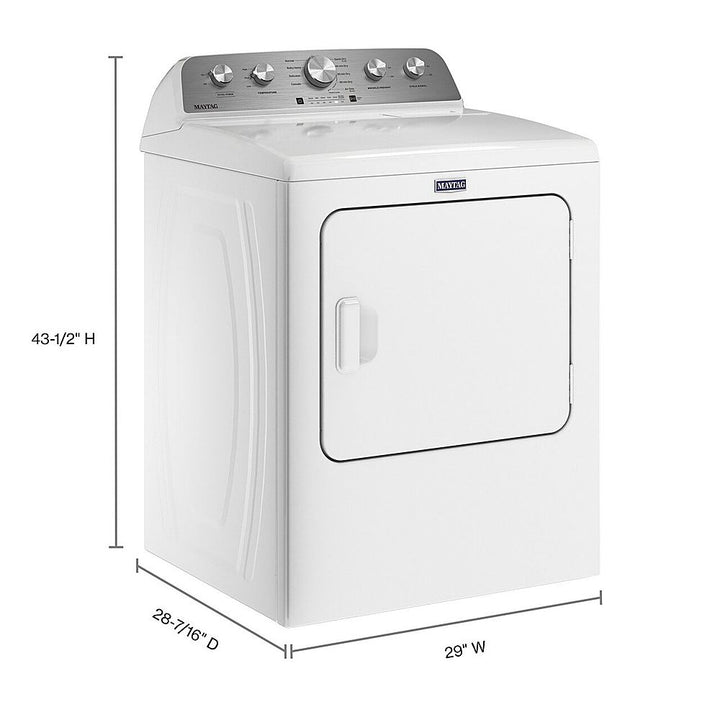 Maytag - 7.0 Cu. Ft. Electric Dryer with Extra Power Button - White_11