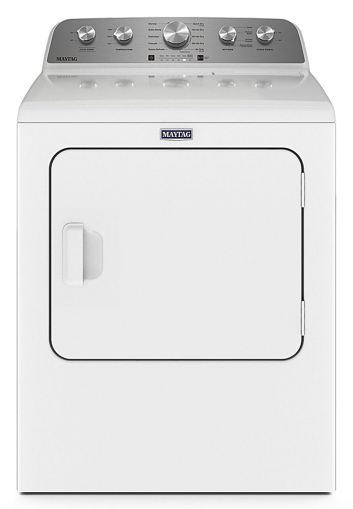 Maytag - 7.0 Cu. Ft. Electric Dryer with Steam Enhanced Cycles - White_0