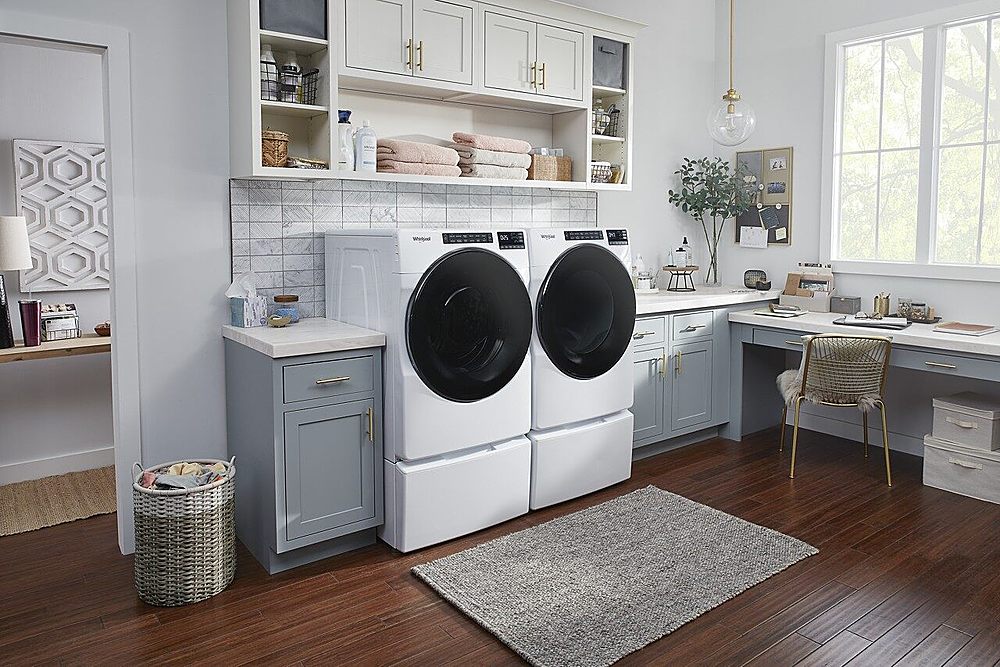 Whirlpool - 7.4 Cu. Ft. Stackable Electric Dryer with Wrinkle Shield Plus Option - White_4