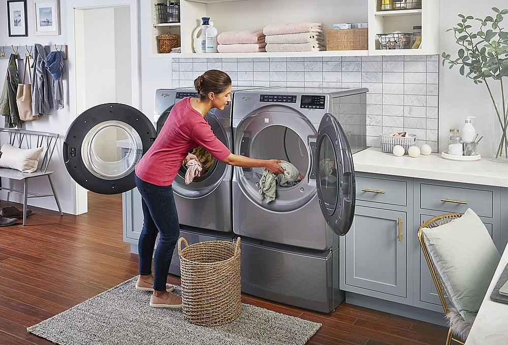Whirlpool - 7.4 Cu. Ft. Stackable Electric Dryer with Wrinkle Shield Plus Option - Chrome Shadow_6
