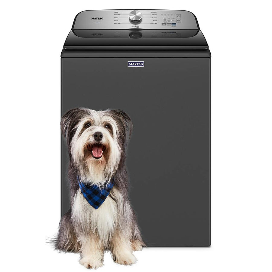 Maytag - 4.7 Cu. Ft. High Efficiency Top Load Washer with Pet Pro System - Volcano Black_0
