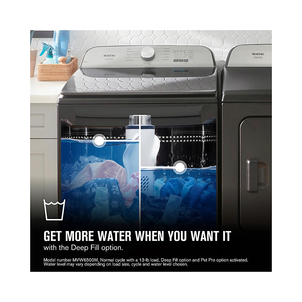 Maytag - 4.7 Cu. Ft. High Efficiency Top Load Washer with Pet Pro System - Volcano Black_9