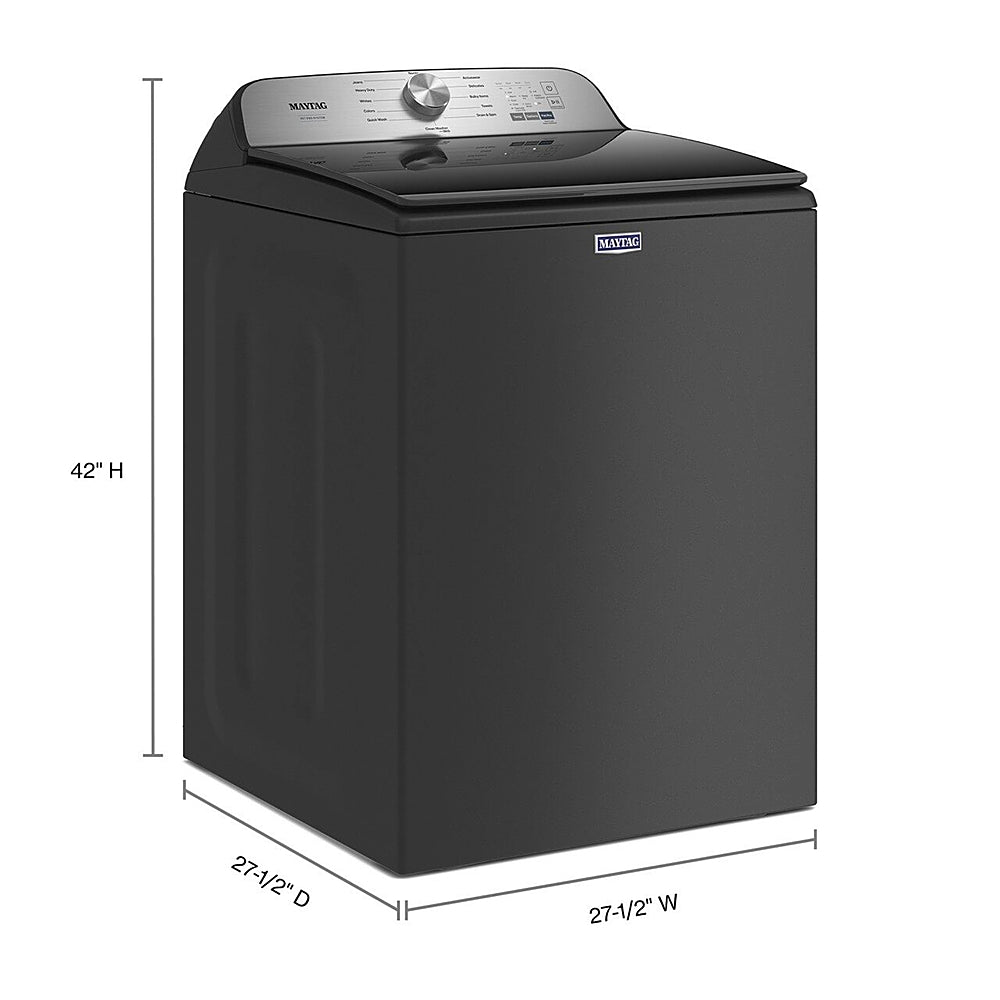 Maytag - 4.7 Cu. Ft. High Efficiency Top Load Washer with Pet Pro System - Volcano Black_1