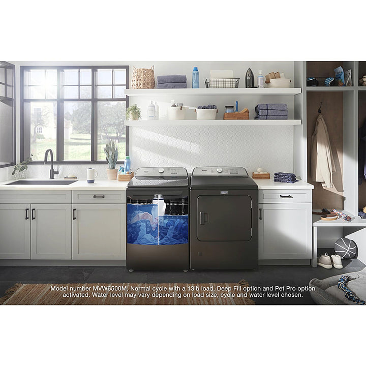 Maytag - 4.7 Cu. Ft. High Efficiency Top Load Washer with Pet Pro System - Volcano Black_14