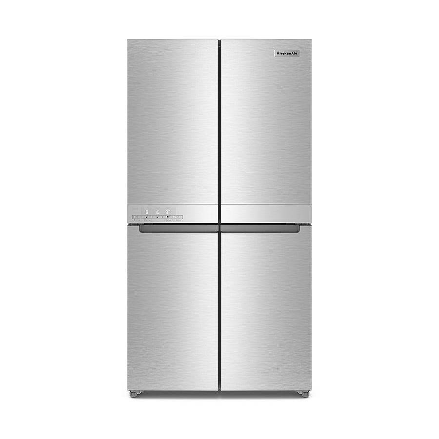 KitchenAid - 19.4 Cu. Ft. Bottom-Freezer 4-Door French Door Refrigerator - Stainless Steel_0