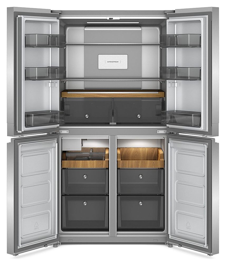 KitchenAid - 19.4 Cu. Ft. Bottom-Freezer 4-Door French Door Refrigerator - Stainless Steel_1