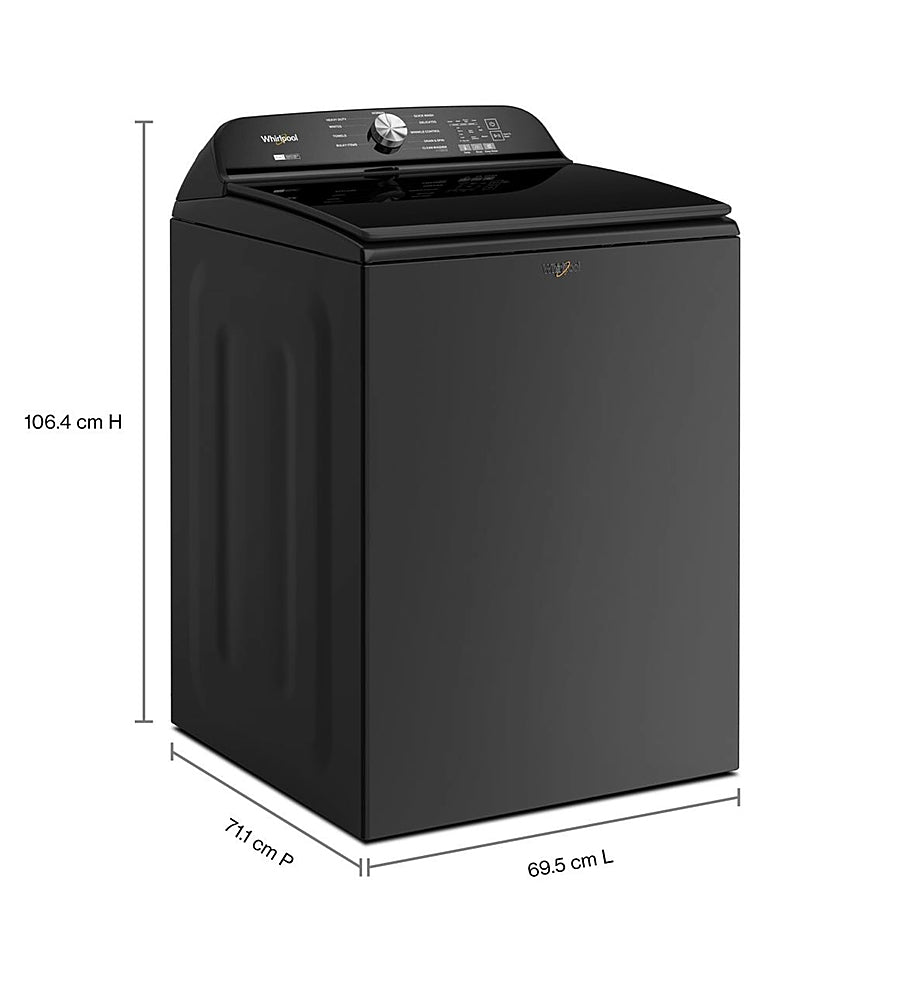 Whirlpool - 5.3 Cu. Ft. High Efficiency Top Load Washer with 2 in 1 Removable Agitator - Volcano Black_1