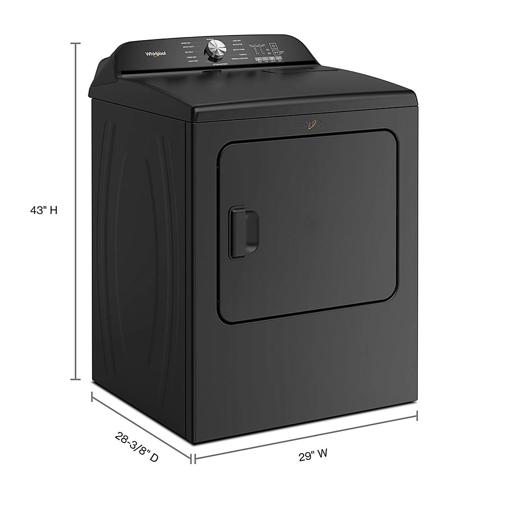 Whirlpool - 7.0 Cu. Ft. Gas Dryer with Moisture Sensor - Volcano Black_1