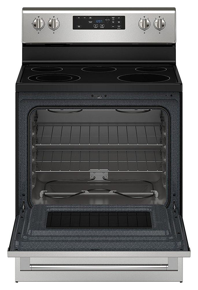 Maytag - 5.3 Cu. Ft. Freestanding Electric Range with Steam Clean - Stainless Steel_3