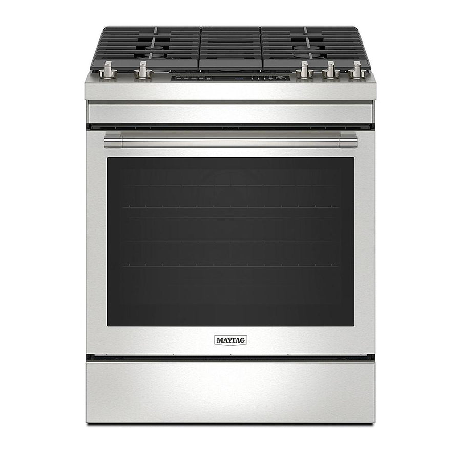Maytag - 6.4 Cu. Ft. Freestanding Gas Range with Air Fry - Stainless Steel_0