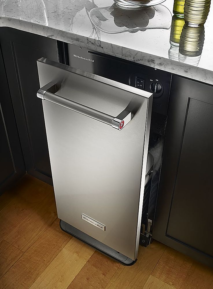 KitchenAid - 1.4 Cu. Ft. Built-In Trash Compactor - Stainless Steel_1