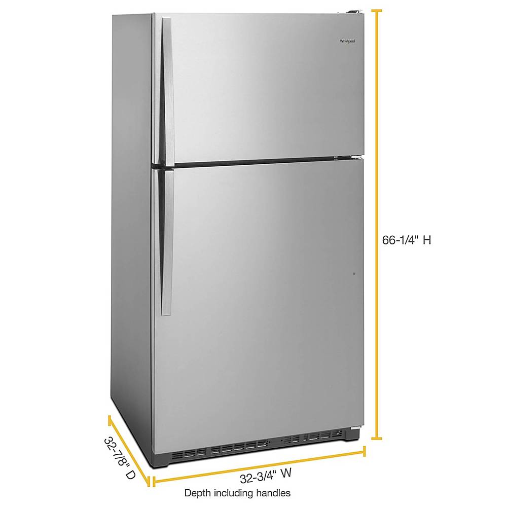 Whirlpool - 20.5 Cu. Ft. Top-Freezer Refrigerator - Monochromatic Stainless Steel_7