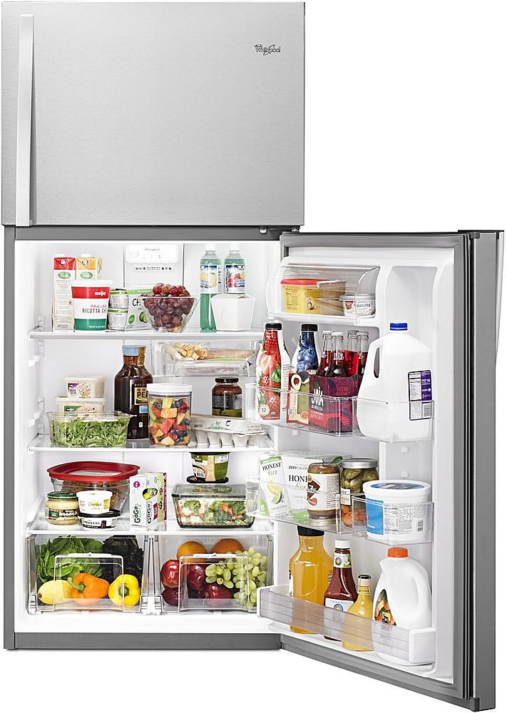Whirlpool - 19.3 Cu. Ft. Top-Freezer Refrigerator - Monochromatic Stainless Steel_1