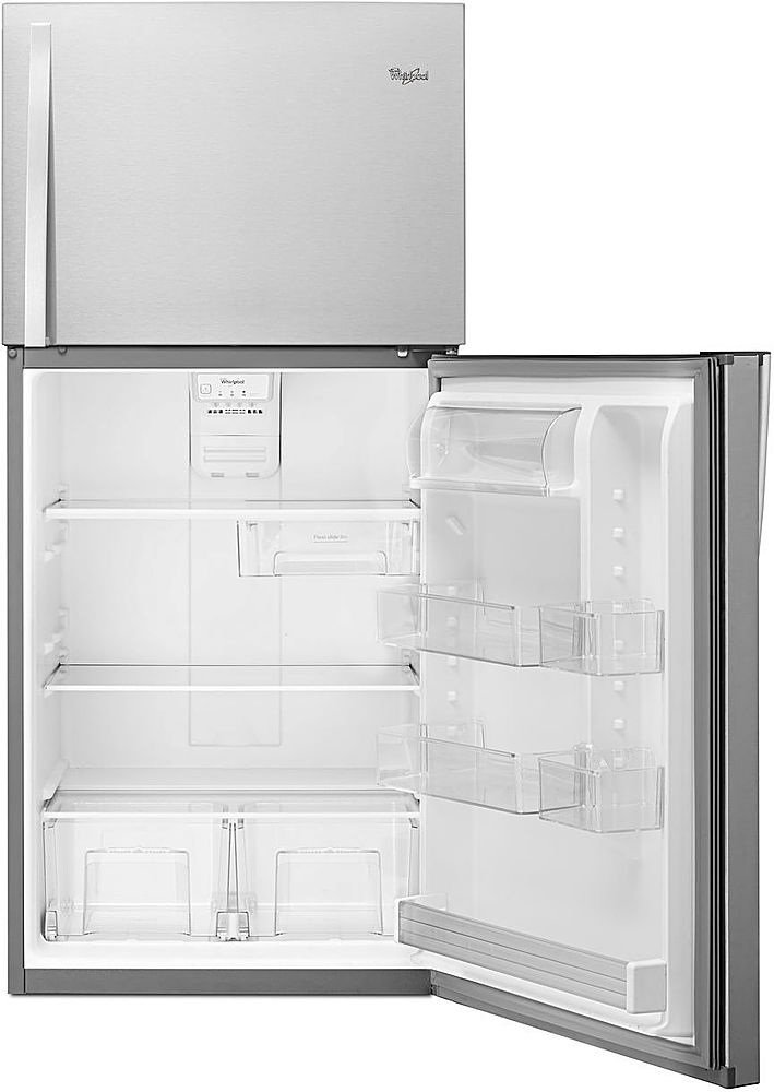 Whirlpool - 19.3 Cu. Ft. Top-Freezer Refrigerator - Monochromatic Stainless Steel_4