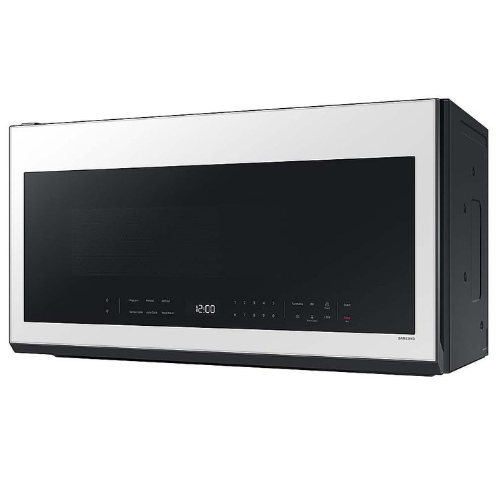 Samsung - OPEN BOX Bespoke 2.1 Cu. Ft. Over-the-Range Microwave with Sensor Cooking and Wi-Fi Connectivity - White Glass_1