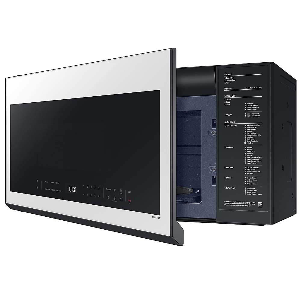 Samsung - OPEN BOX Bespoke 2.1 Cu. Ft. Over-the-Range Microwave with Sensor Cooking and Wi-Fi Connectivity - White Glass_4
