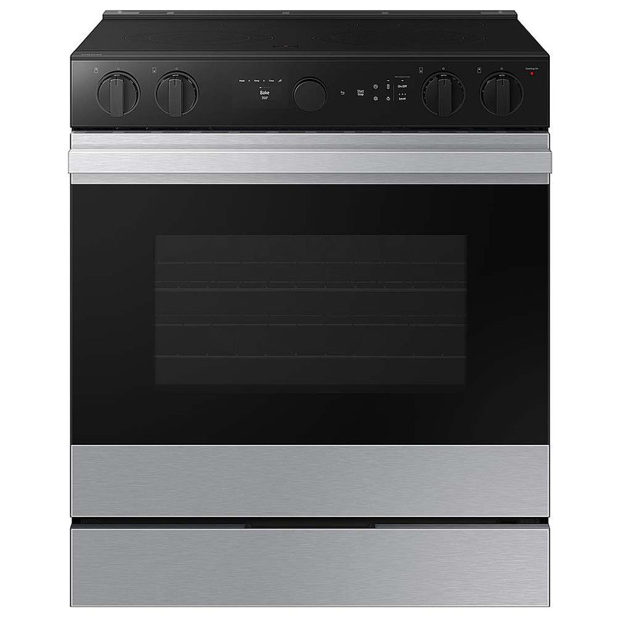 Samsung - OPEN BOX Bespoke 6.3 Cu. Ft. Slide-In Electric Range with Air Sous Vide - Stainless Steel_0