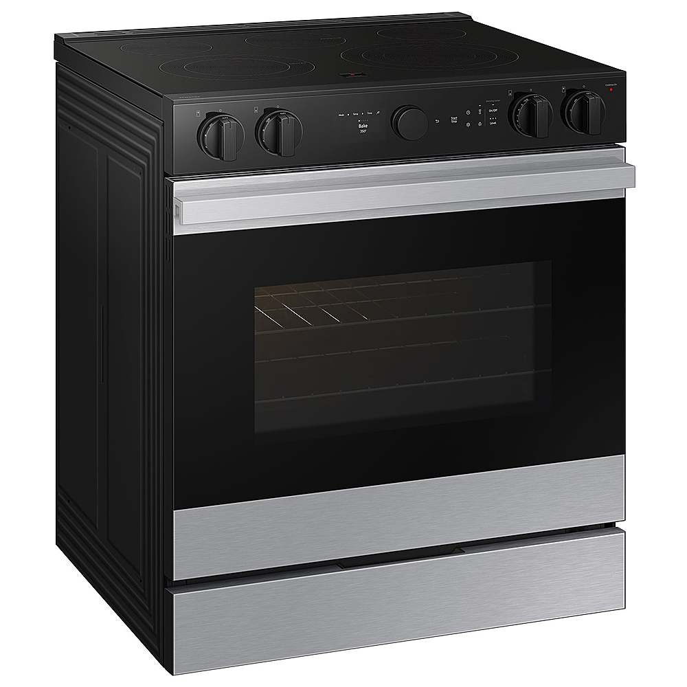 Samsung - OPEN BOX Bespoke 6.3 Cu. Ft. Slide-In Electric Range with Air Sous Vide - Stainless Steel_2