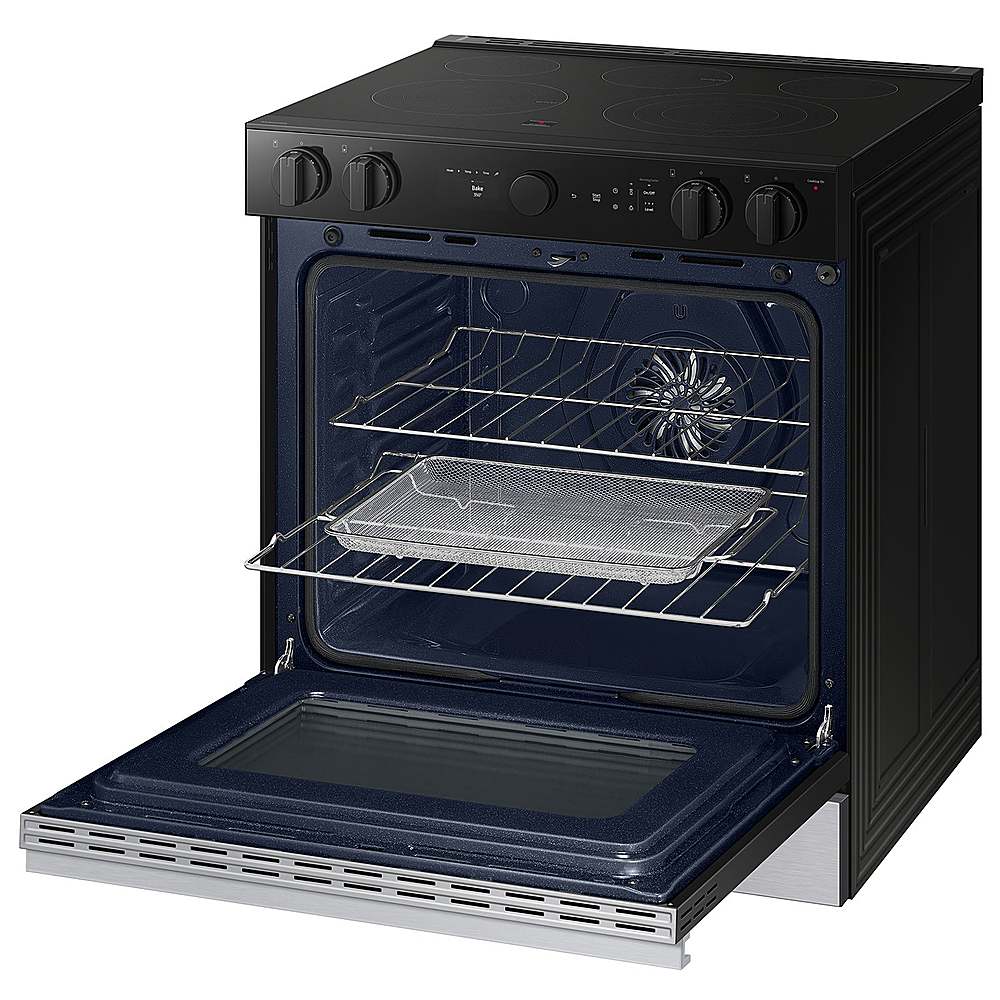 Samsung - OPEN BOX Bespoke 6.3 Cu. Ft. Slide-In Electric Range with Air Sous Vide - Stainless Steel_5