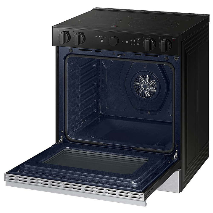 Samsung - OPEN BOX Bespoke 6.3 Cu. Ft. Slide-In Electric Range with Air Sous Vide - Stainless Steel_6