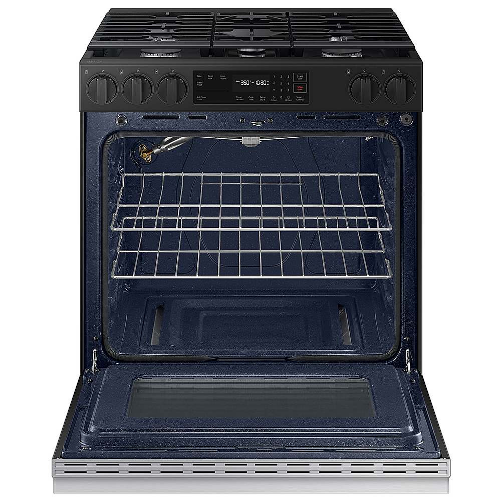 Samsung - OPEN BOX Bespoke 6.0 Cu. Ft. Slide-In Gas Range with Precision Knobs - Stainless Steel_3