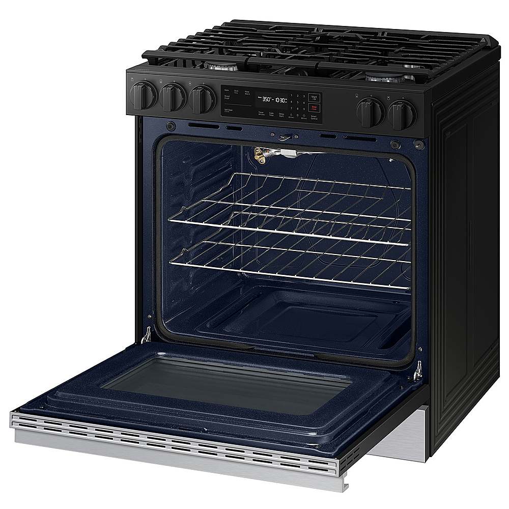 Samsung - OPEN BOX Bespoke 6.0 Cu. Ft. Slide-In Gas Range with Precision Knobs - Stainless Steel_4