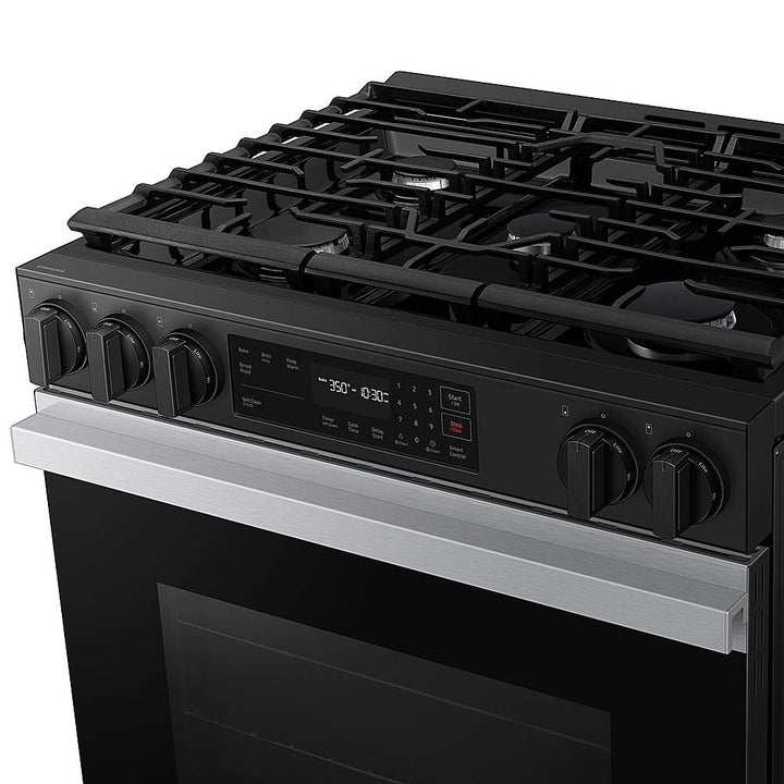 Samsung - OPEN BOX Bespoke 6.0 Cu. Ft. Slide-In Gas Range with Precision Knobs - Stainless Steel_6